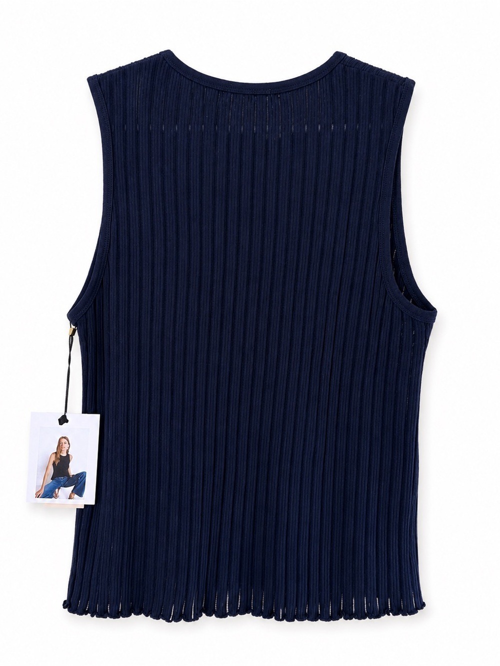 NWT Nation Los Angeles Isabel Tank Night Sky Organic Cotton Knit XL - Picture 4 of 9